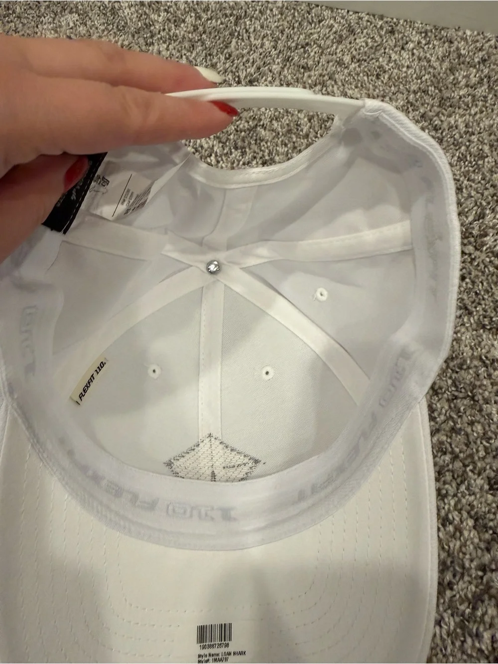 TravisMathew Loan Shark Flexfit 110 White Snapback Golf Hat